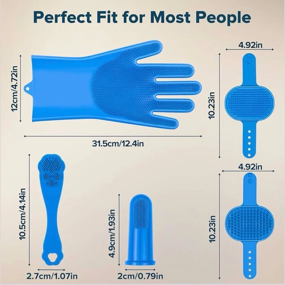 Pet Grooming Kit for Dogs,Cats and Horses | Dog Washing Gloves